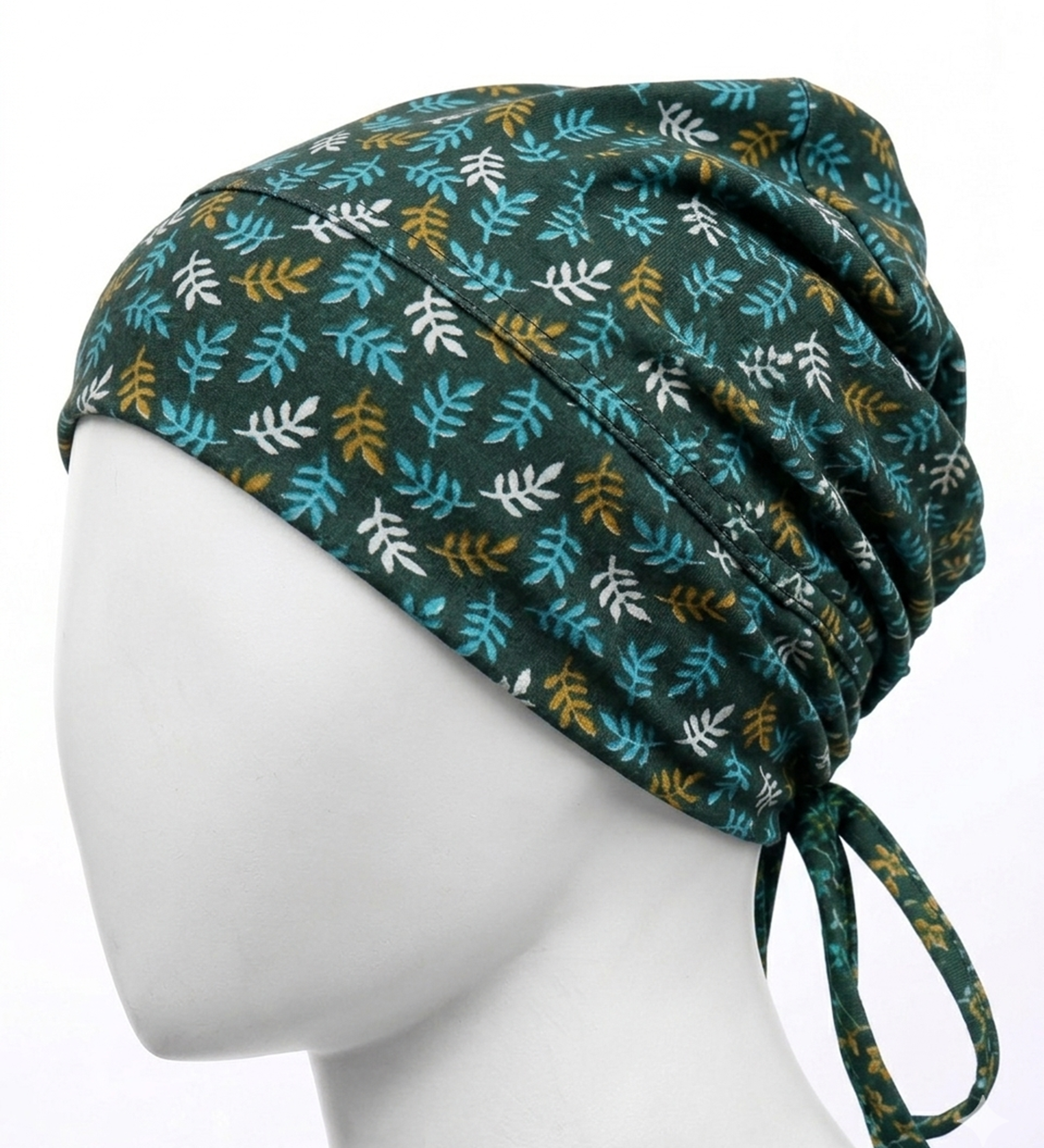 Green Floral Head Cap Main image