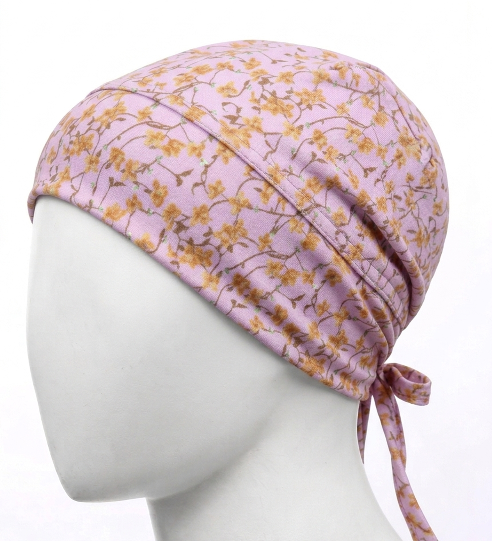 Pink Floral Head Cap