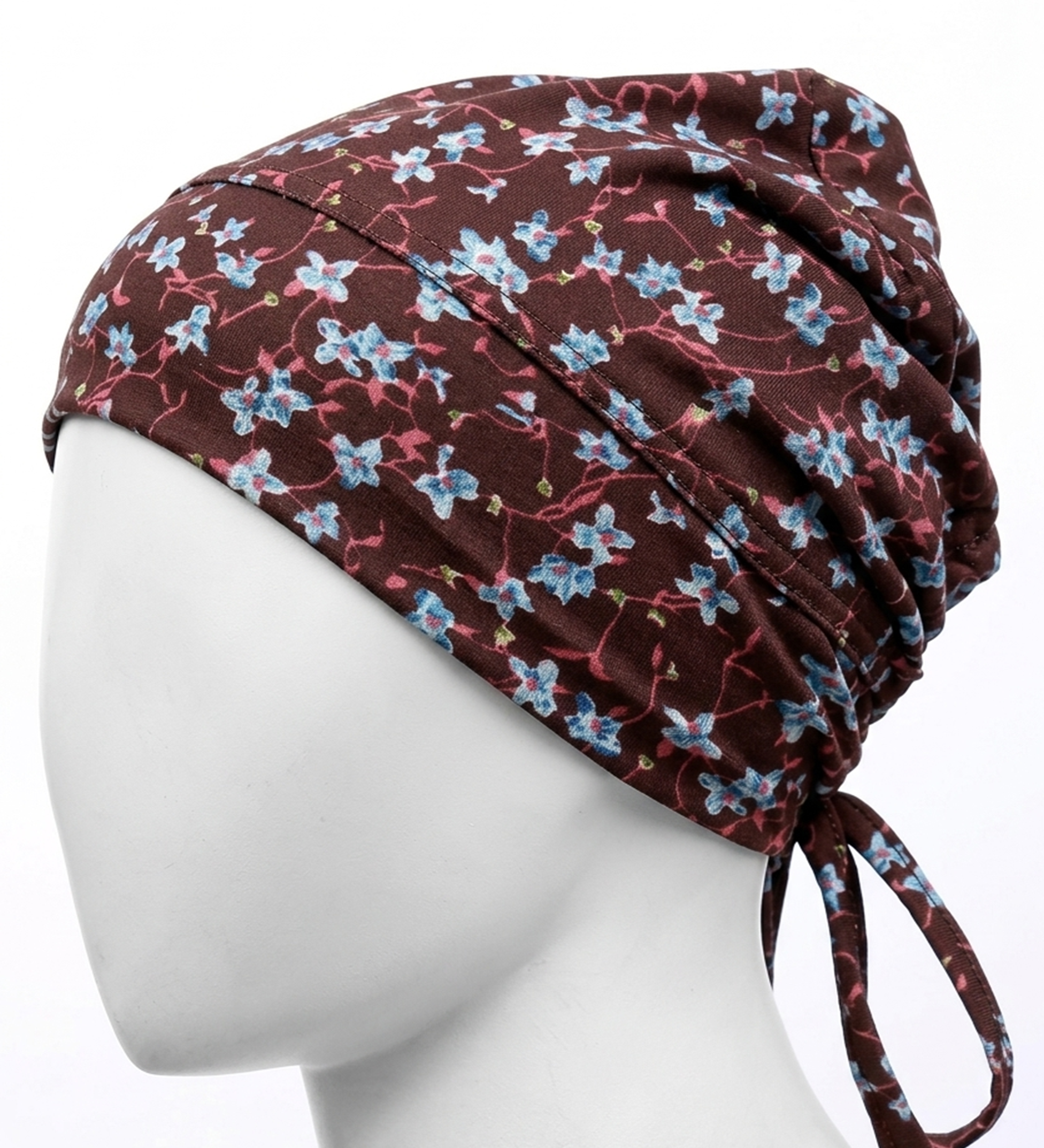 Maroon Floral Head Cap Main image