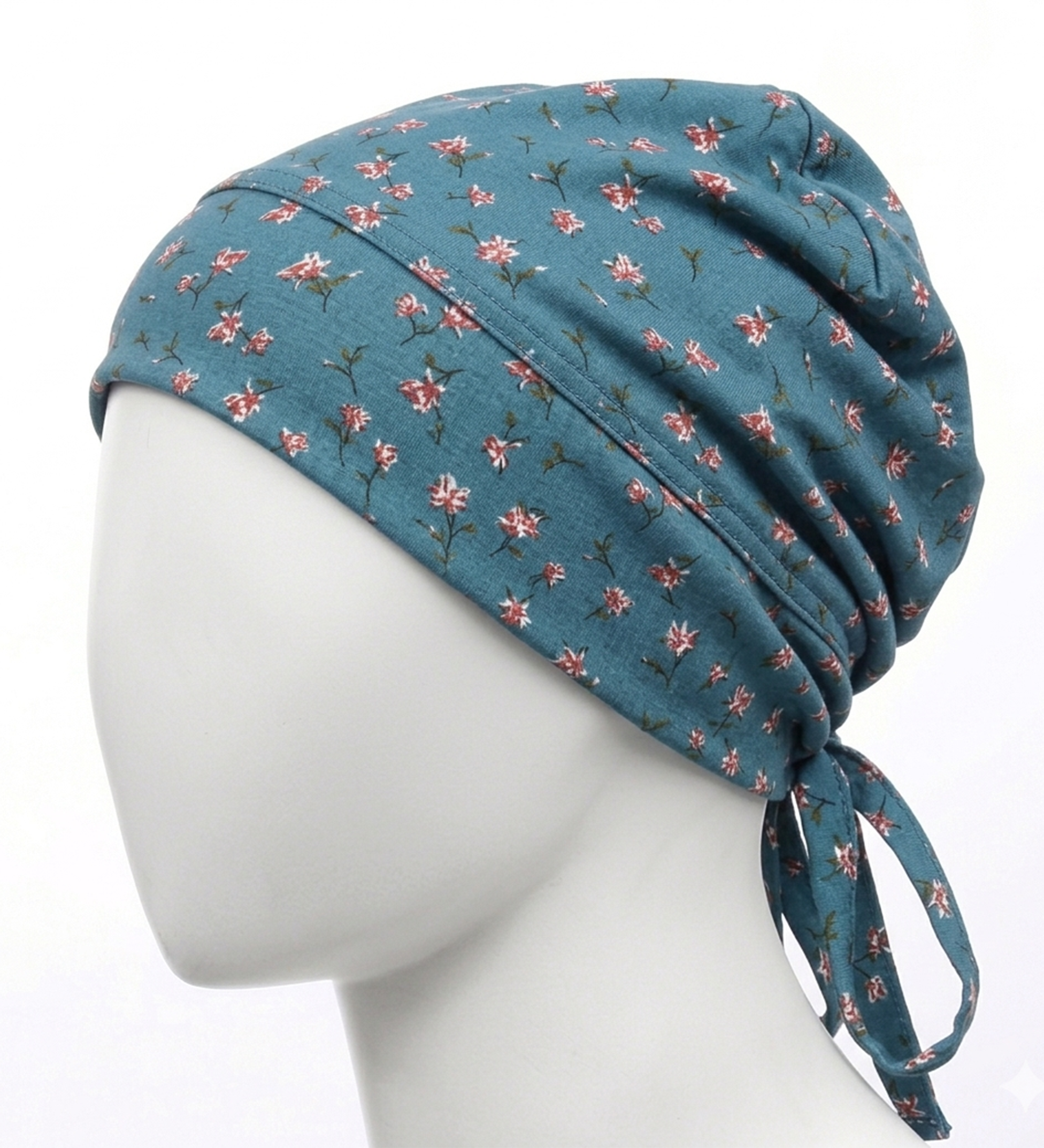 Blue Floral Head Cap Main image
