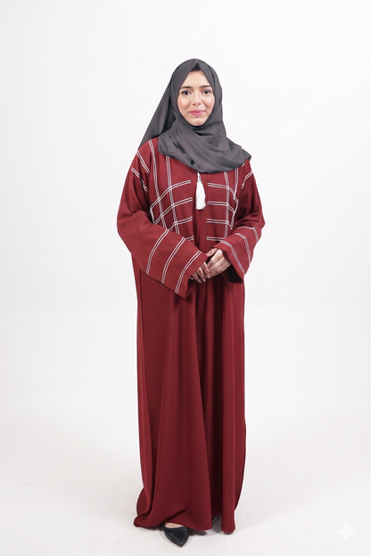 Signature Doriya Check Abaya