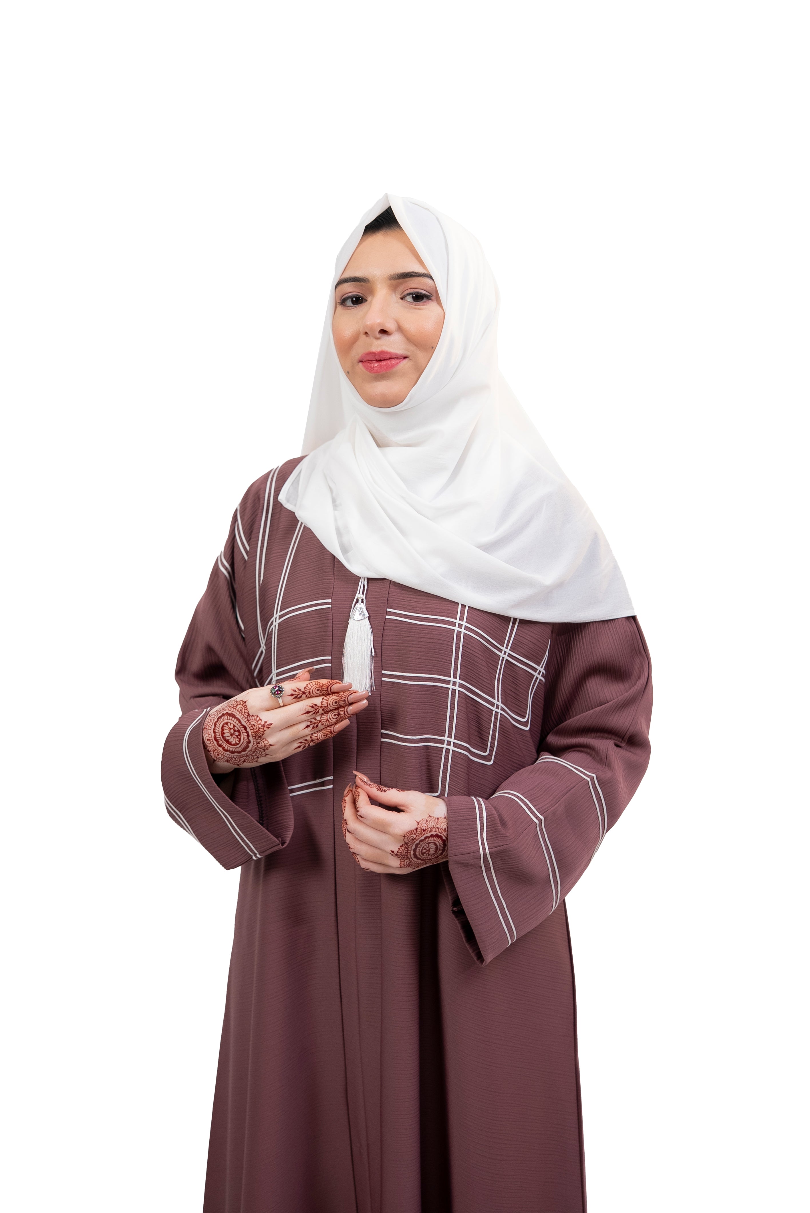 Signature Doriya Check Abaya Secondary image