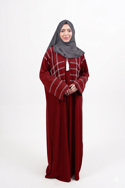 Signature Doriya Check Abaya